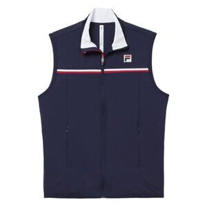 Fila Mens Almanzar Tennis Vest Navy XL Nylon Zipper Lightweight Classic Athletic
